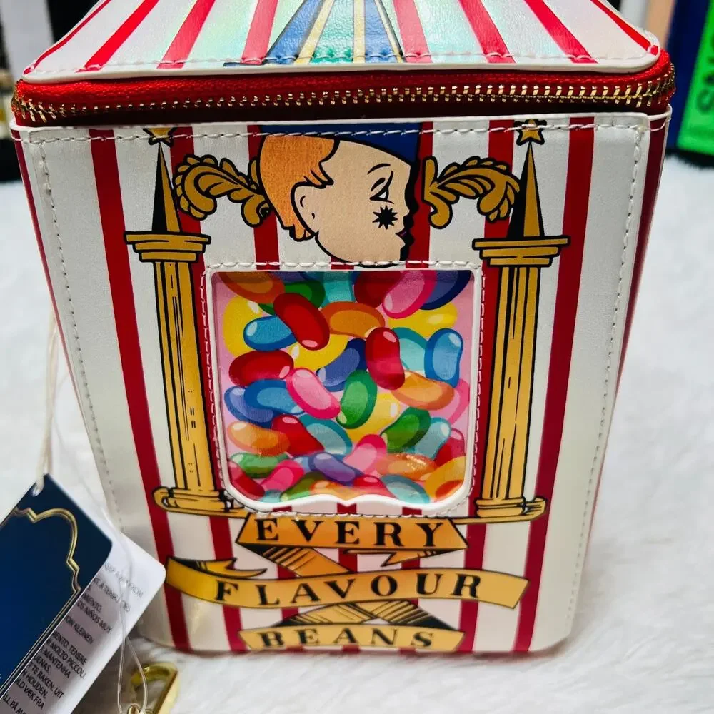 LOUNGEFLY HARRY POTTER HOGWARTS BERTIE BOTTS BEANS CARNIVAL CROSSBODY BAG